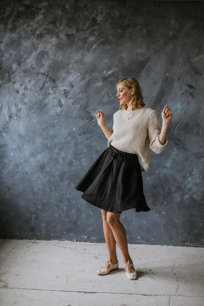 Skrojenie spódnicy z półkoła krok po kroku