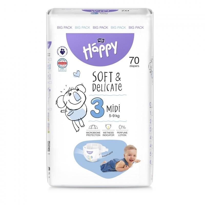 Cechy i chłonność pampersów midi