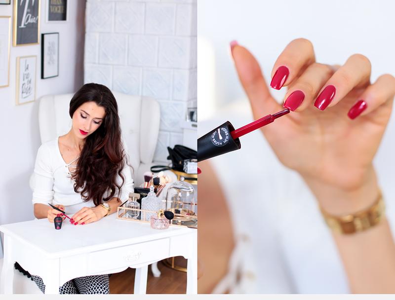 Malowanie hybryd na paznokciach akrylowych