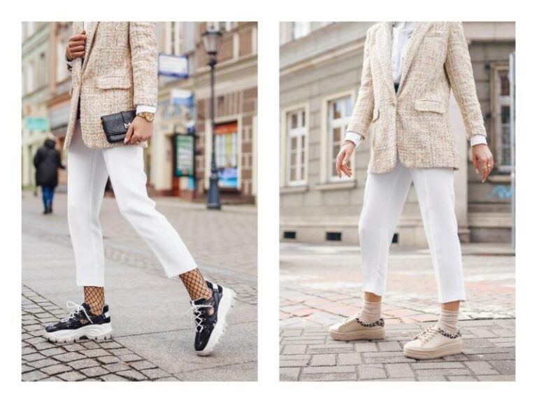 Jakie kolory butów najlepiej komponują się z białymi spodniami?